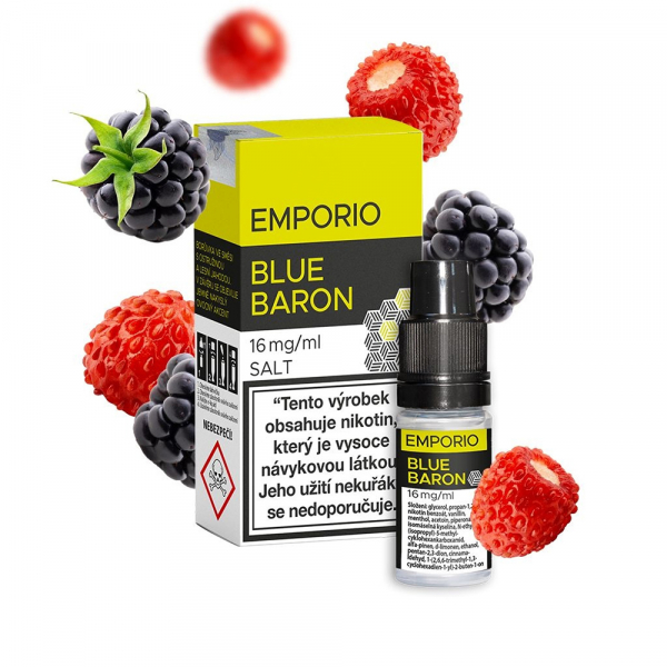 E-liquid Emporio SALT Blue Baron - Borůvka, ostružina a lesní jahoda (10 ml)
