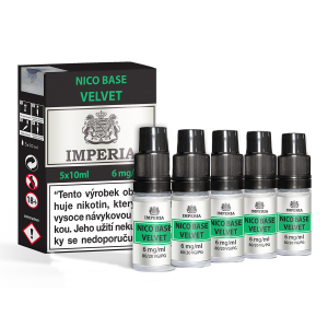 Nikotinová báze IMPERIA VELVET 5x10ml PG20-VG80 6 mg