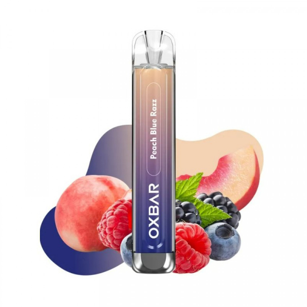 OXVA Oxbar C800 jednorázová elektronická cigareta Peach Blu Razz - Broskev, borůvka, malina, ostružina