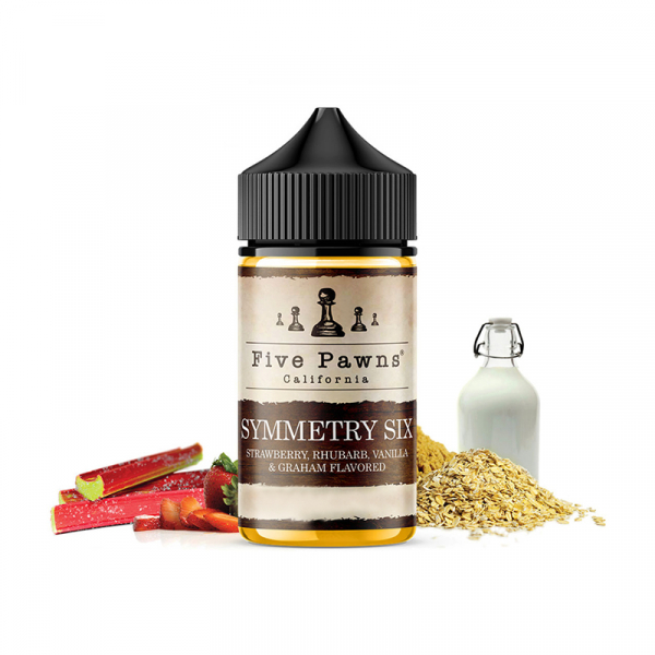 Příchuť Five Pawns Original Symmetry Six - Jahoda, rebarbora, grahamová sušenka, vanilka