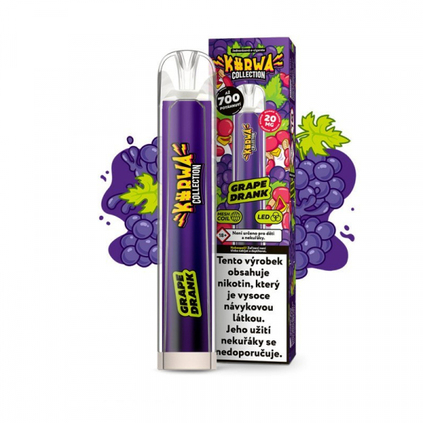 Kurwa Collection jednorázová elektronická cigareta Grape Drank - Hroznové víno