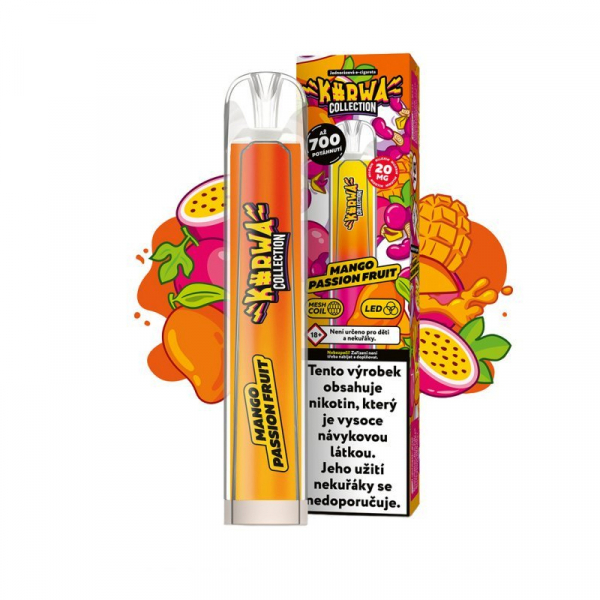 Kurwa Collection jednorázová elektronická cigareta Mango Passion Fruit - Mango, marakuja