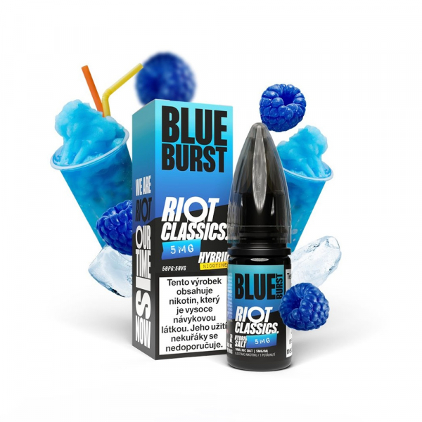 E-liquid RIOT Hybrid Salt Blue Burst - Ledová tříšť z modré maliny (10 ml)
