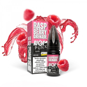 E-liquid RIOT Hybrid Salt Raspberry Grenade - Malinová limonáda (10 ml)