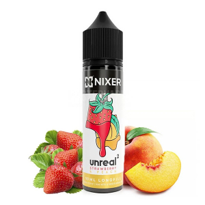 Příchuť Nixer Unreal 2 Strawberry Peach - Jahoda, broskev