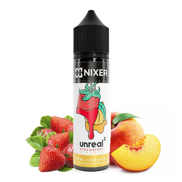 Příchuť Nixer Unreal 2 Strawberry Peach - Jahoda, broskev