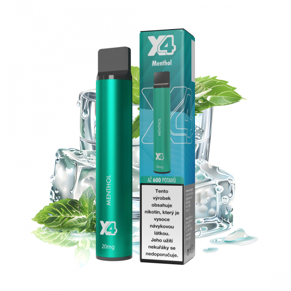 X4 Bar Menthol jednorázová elektronická cigareta - Mentol