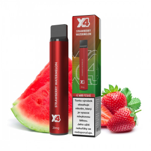 X4 Bar Strawberry Watermelon jednorázová elektronická cigareta - Jahoda, vodní meloun
