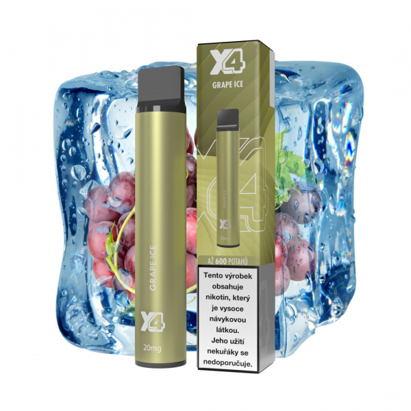 X4 Bar Grape Ice jednorázová elektronická cigareta - Ledové hroznové víno