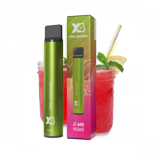 X4 Bar Pink Lemonade jednorázová elektronická cigareta BEZ NIKOTINU - Ovocná limonáda
