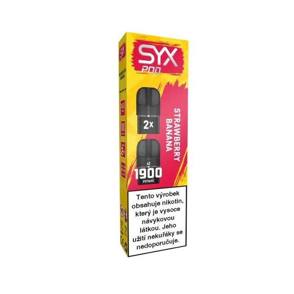 SYX Pod cartridge 2Pack Strawberry Banana - Jahoda, banán (16,5 mg)