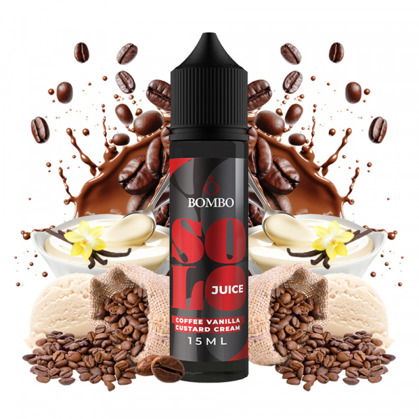 Příchuť Bombo Solo Juice Coffee Vanilla Custard Cream - Káva, vanilkový krém