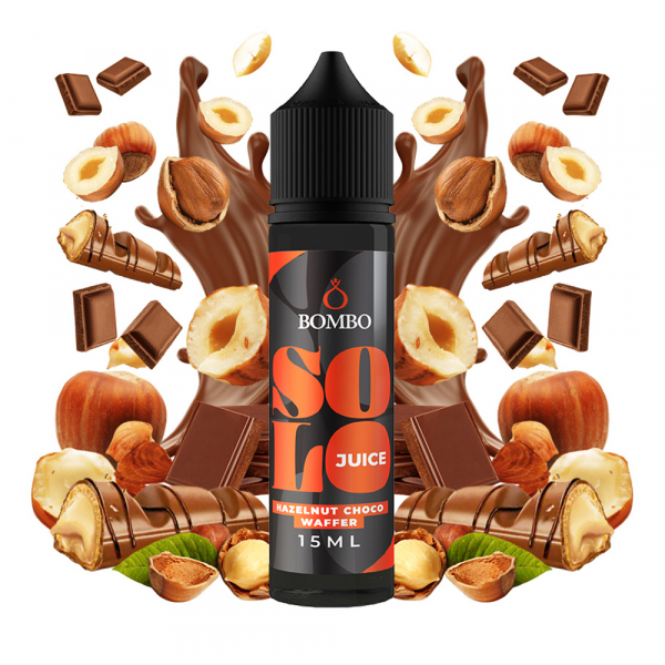 Příchuť Bombo Solo Juice Hazelnut Choco Waffer - Čokoláda, sušenka, lískooříškový krém