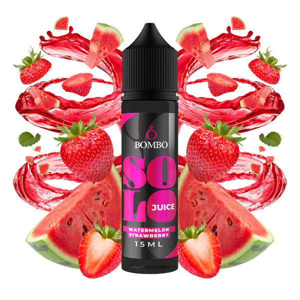 Příchuť Bombo Solo Juice Watermelon Strawberry - Vodní meloun, jahoda