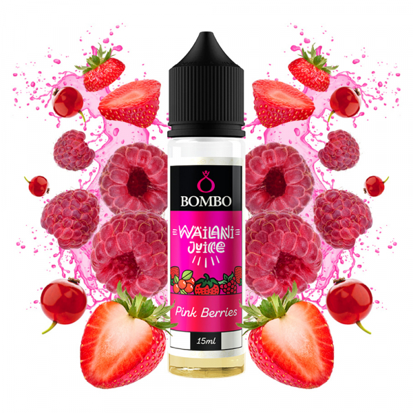 Příchuť Bombo Wailani Juice Pink Berries - Jahoda, malina, brusinka