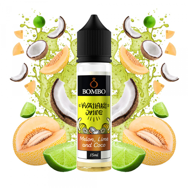 Příchuť Bombo Wailani Juice Melon, Lime and Coco - Cukrový meloun, limeta, kokos