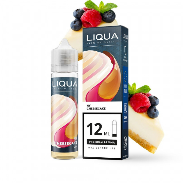 Příchuť Liqua Mix&Go NY Cheesecake - Tvarohový koláč, kiwi, borůvky (12 ml)