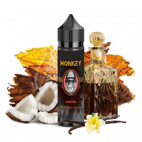Příchuť Monkey Kapitán - Jemný tabák s kokosem a bourbonem