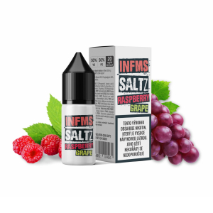 E-Liquid Infamous Saltz Raspberry Grape - Malina, hroznové víno