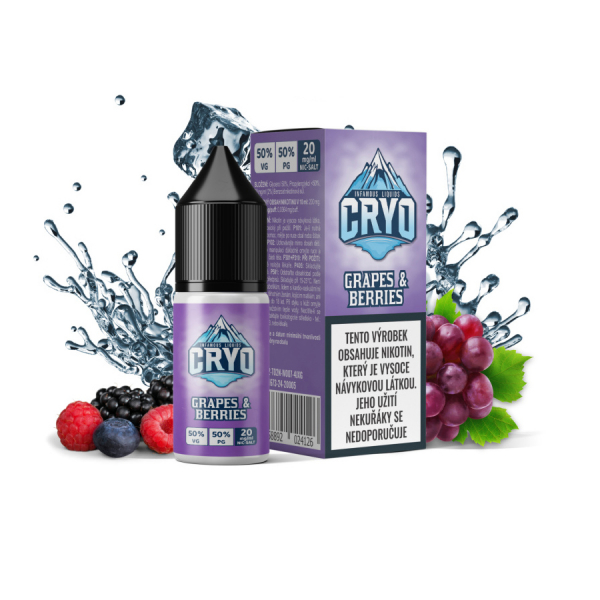 E-Liquid Infamous Cryo Grapes & Berries Salt - Ledové hrozny, lesní ovoce