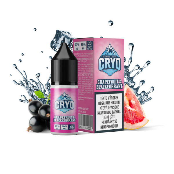 E-Liquid Infamous Cryo Grapefruit & Blackcurrant Salt - Ledový grapefruit, černý rybíz
