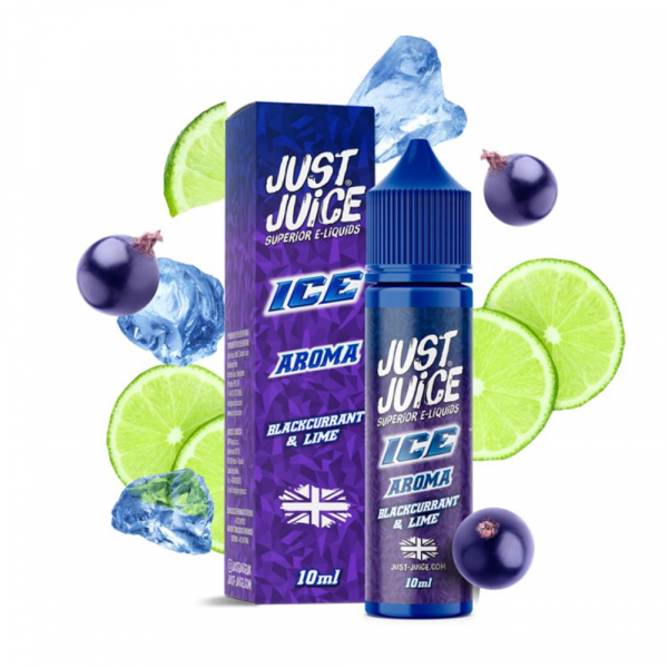 Příchuť Just Juice ICE Blackcurrant and Lime - Ledový černý rybíz a limetka