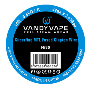 Vandy Vape Superfine MTL Fused Clapton  odporový drát Ni80 (32GA*2 + 38GA) 3 m