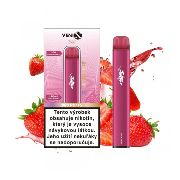 VENIX Max elektronická cigareta 400 mAh Strawberry - Jahoda (20 mg)