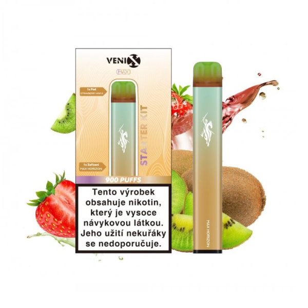 VENIX Max elektronická cigareta 400 mAh Strawberry Kiwi - Jahoda, kiwi (20 mg)