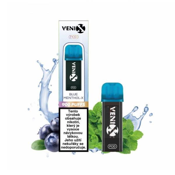 VENIX Max předplněná cartridge Blue Mentol-X - Borůvka, mentol (20 mg)