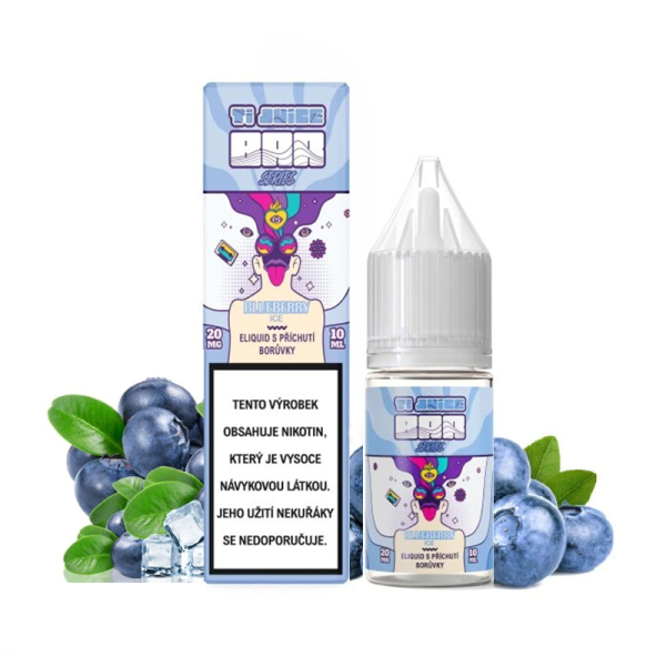 E-liquid TI Juice Bar Series Blueberry Ice Nic Salt - Ledová borůvka