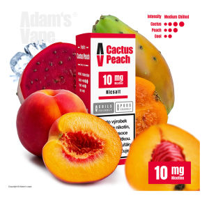 E-liquid Adam's Vape Cactus Peach Nic Salt - Kaktus, broskev