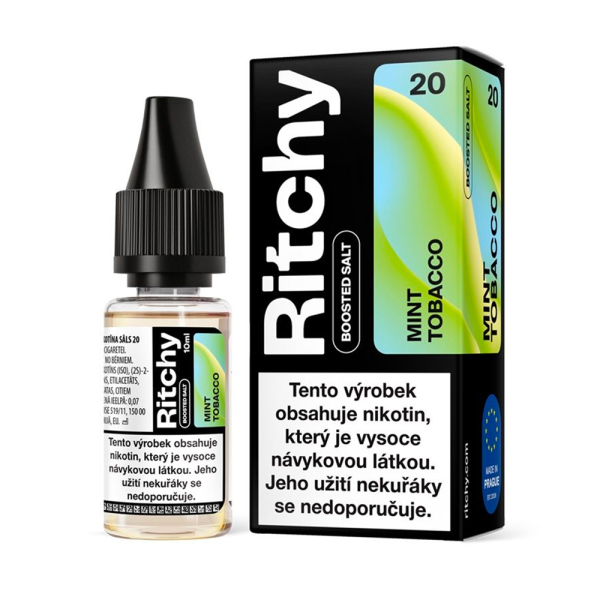 E-liquid Ritchy Salt Mint Tobacco - Tabák, máta (10 ml)