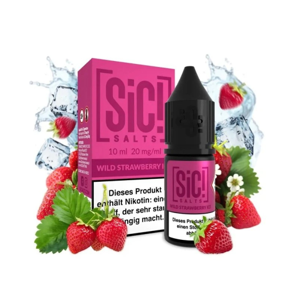 E-liquid Sic! Salts Wild Strawberry Ice - Ledová lesní jahoda