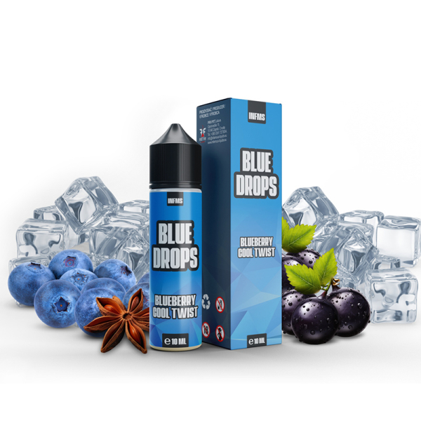 Příchuť Infamous Blue Drops - Borůvka, rybíz a anýz