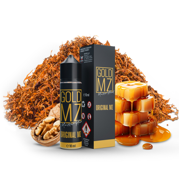 Příchuť Infamous Originals Gold MZ Caramel Tobacco - Tabák, karamel a oříšek