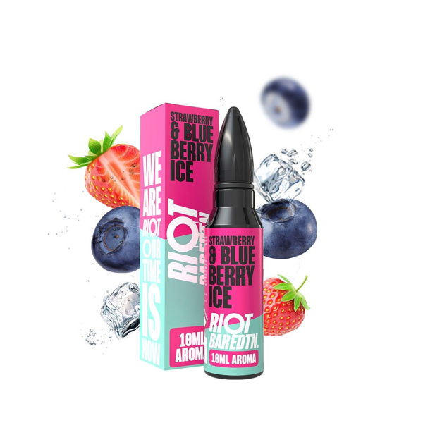 Příchuť Riot BAR EDTN Shake and Vape Strawberry & Blueberry Ice - Ledová jahoda, borůvka