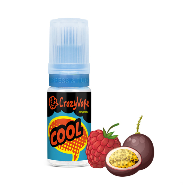 Příchuť CrazyVape COOL - Ledová ostružina, tropické ovoce