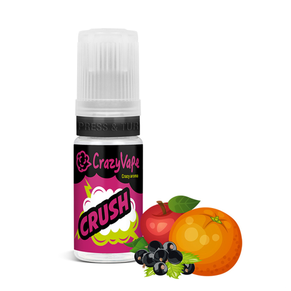 Příchuť CrazyVape CRUSH - Černý rybíz, jablko, pomeranč