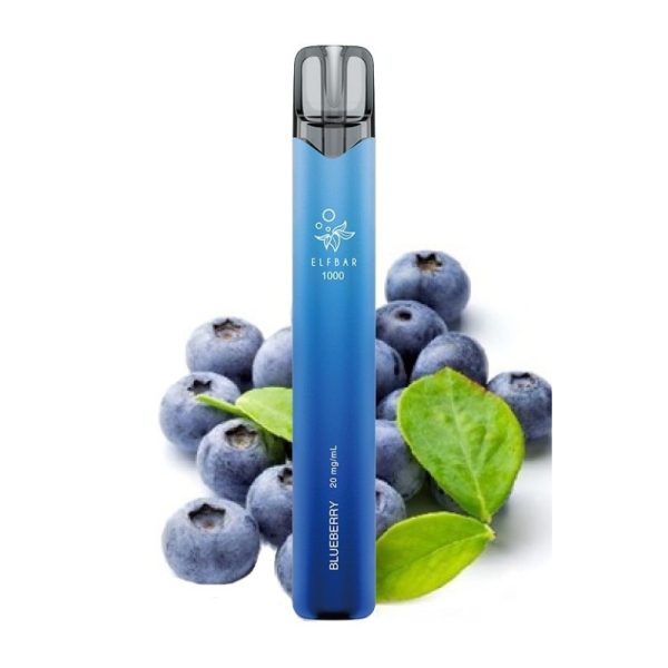 Elf Bar 1000 Blueberry jednorázová elektronická cigareta - Borůvka