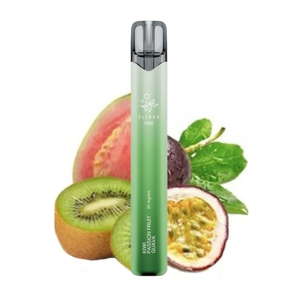 Elf Bar 1000 Kiwi Passion Fruit Guava jednorázová elektronická cigareta - Kiwi, marakuja, guava