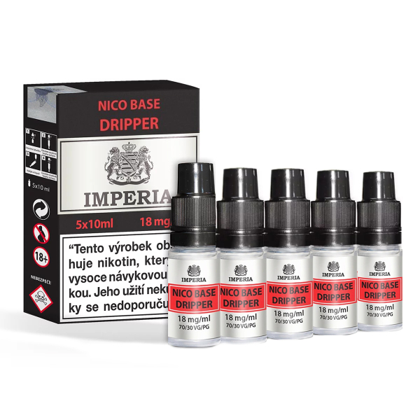 Nikotinová báze Dripper IMPERIA 5x10ml PG30-VG70 18 mg