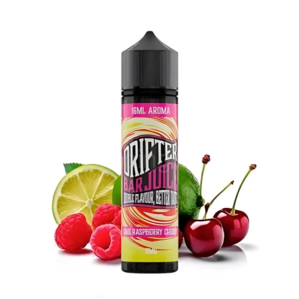 Příchuť Drifter Bar Juice Lime Raspberry Cherry - Limetka, malina, třešeň (16 ml)