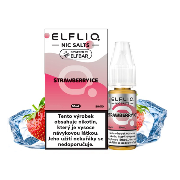 E-liquid ELF BAR ELFLIQ Nic SALT Strawberry Ice - Ledová jahoda (10 ml)
