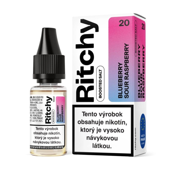 E-liquid Ritchy Salt Blueberry Sour Raspberry - Borůvka, kysel&aacute; malina (10 ml)