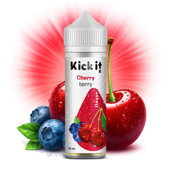 Příchuť Kick it Cherry Berry - Třešeň, borůvka