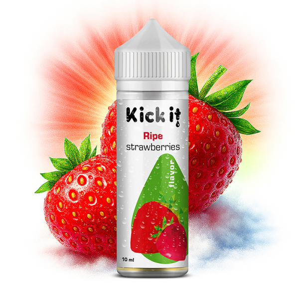 Příchuť Kick it Ripe Strawberries - Zralé jahody