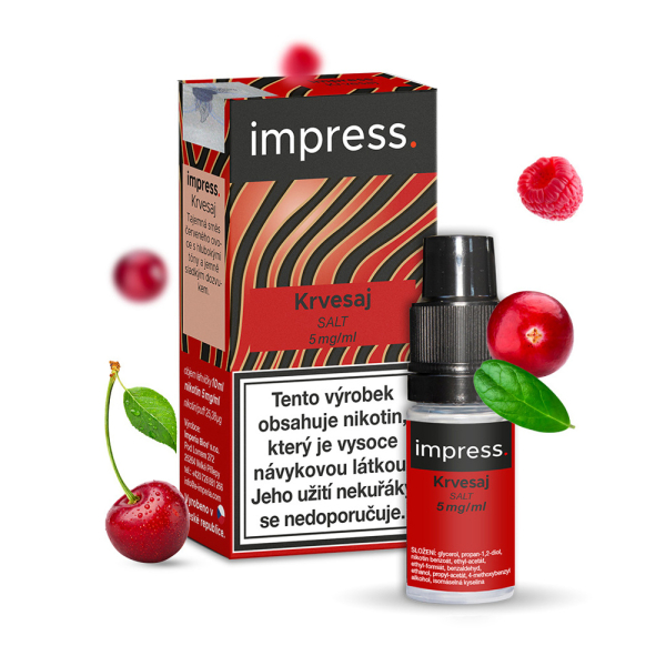 E-liquid Impress Salt Krvesaj - Směs červeného ovoce