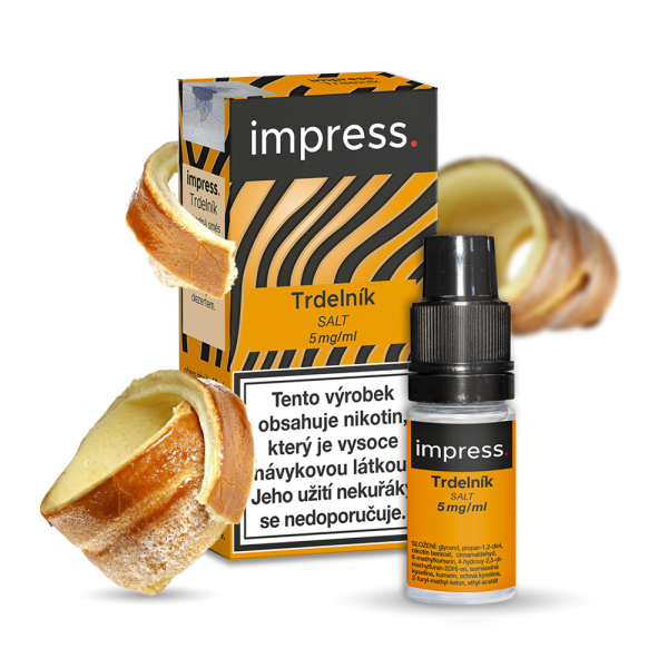 E-liquid Impress Salt Trdelník - Pečené těsto se skořicí a cukrem
