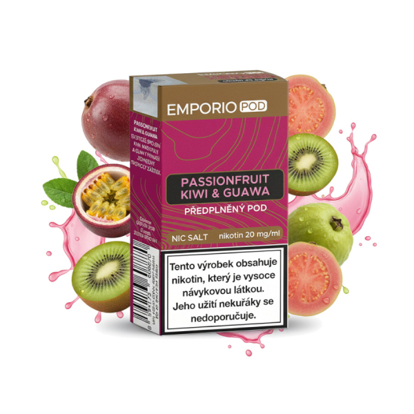 Emporio POD předplněná cartridge Kiwi Passionfruit Guava - Kiwi, marakuja, guava